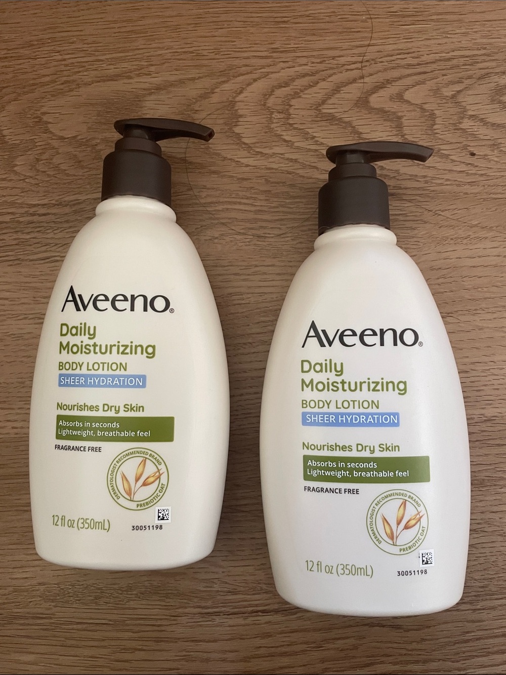 2 Aveeno Daily Moisturizing Body Lotions - Sheer Hydration
